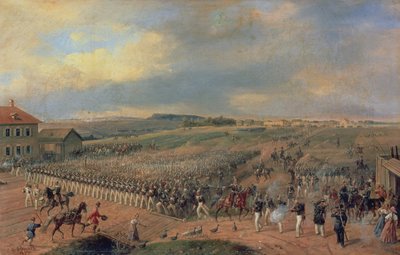 Manoeuvres, 1849 by Gustav Schwarz